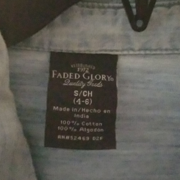 Blue button up - Picture 3 of 3